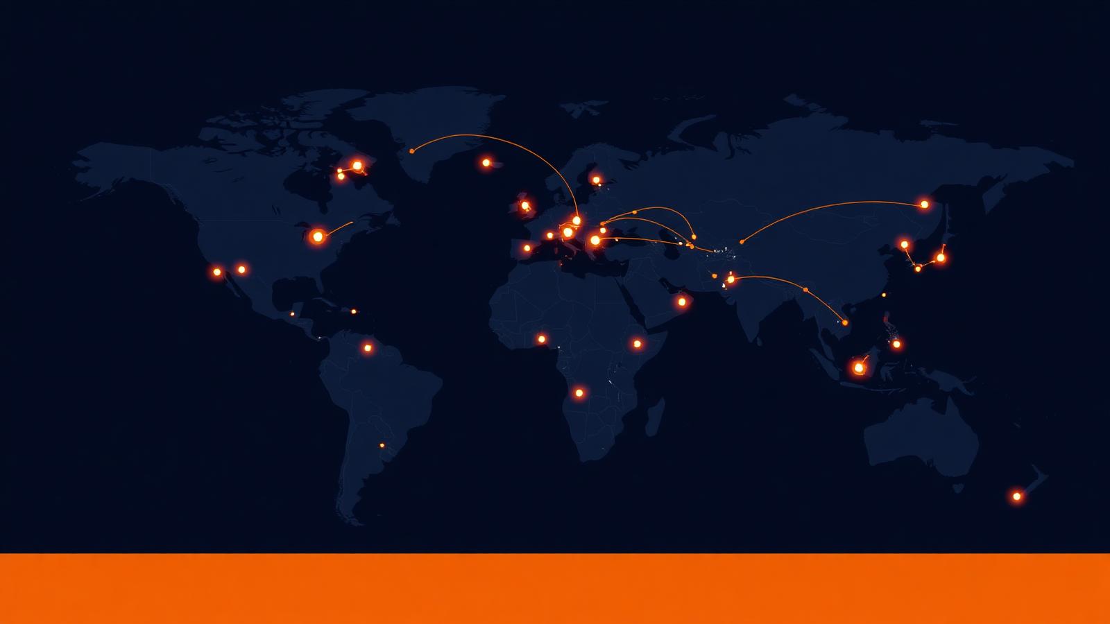 Global service coverage map